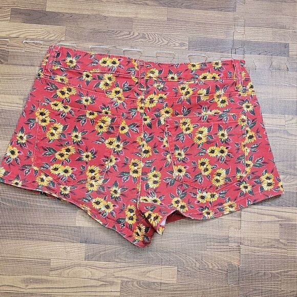 Forever 21 Premium Denim sunflower print shorts size 26 - Picture 5 of 9